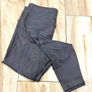 CRZ yoga gray faux leather leggings, size M (8/10)